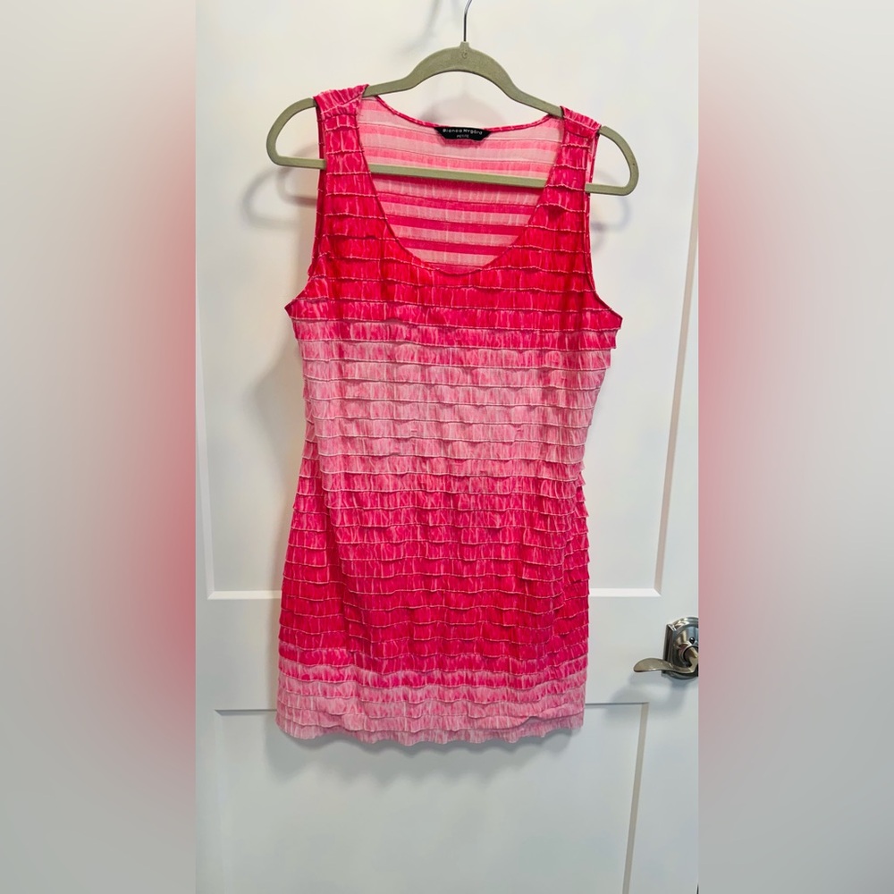 Pink and Red Sleeveless Beach/Pool Dress or Cover up